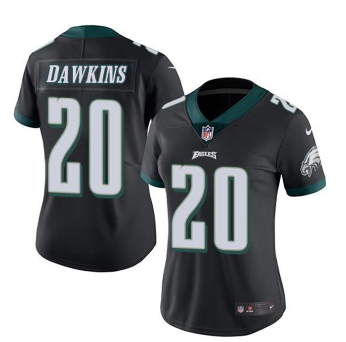 Women Philadelphia Eagles 20 Brian Dawkins Black Vapor Untouchable Limited Stitched Football Jersey