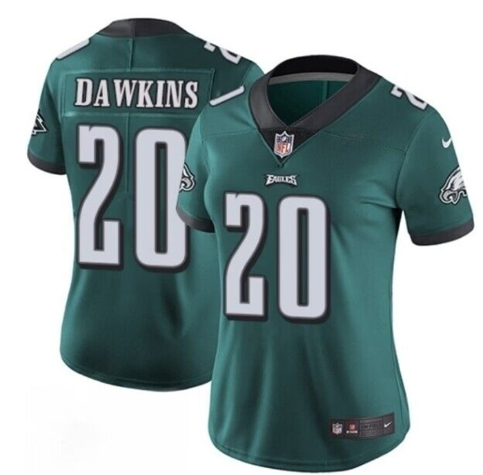 Women Philadelphia Eagles 20 Brian Dawkins Green Vapor Untouchable Limited Stitched Football Jersey