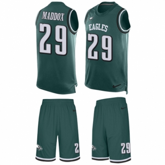 Men's Nike Philadelphia Eagles #29 Avonte Maddox Limited Midnight Green Tank Top Suit NFL Jersey