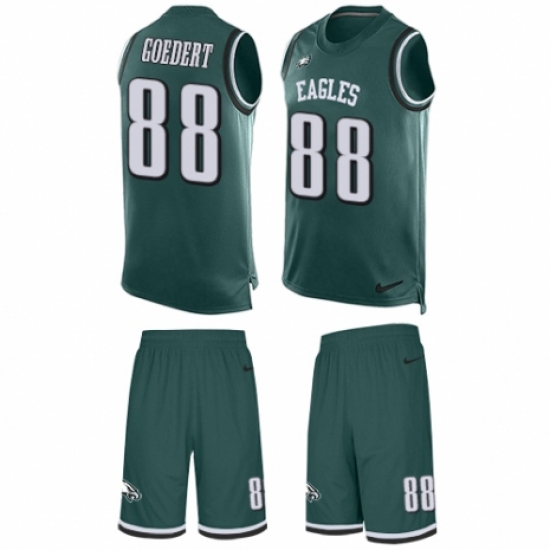 Men's Nike Philadelphia Eagles #88 Dallas Goedert Limited Midnight Green Tank Top Suit NFL Jersey