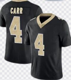 Men Saints 4 Derek Carr Black Limited Stitched Jersey