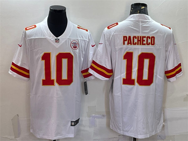 Mens Kansas City Chiefs #10 Isaih Pacheco White Vapor Untouchable Limited Player Jersey