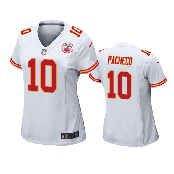 Womens Kansas City Chiefs #10 Isaih Pacheco Nike White Limited Jersey