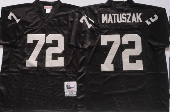 Oakland Raiders Black #72 MATUSZAK Black Stitched NCAA Jersey