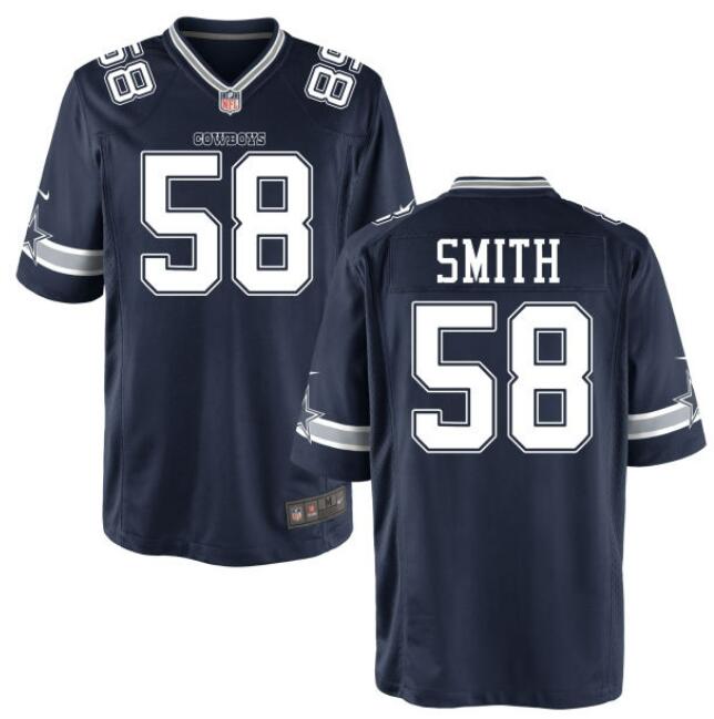 Men Dallas Cowboys Mazi Smith #58 Blue Vapor Limited Stitched NFL jesey