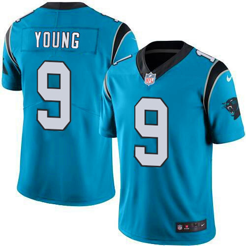 Men Nike Carolina Panthers #9 Bryce Young Teal Vapor Untouchable Limited Stitched NFL Jersey