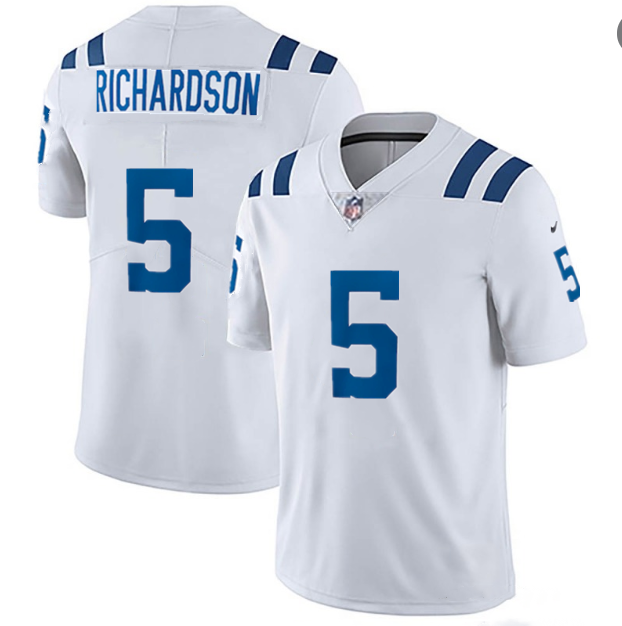 Men Nike Indianapolis Colts #5 Anthony Richardson White Vapor Untouchable Limited Stitched NFL Jerse