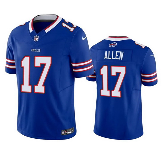 Men Buffalo Bills 17 Josh Allen Blue 2023 F.U.S.E. Vapor Untouchable Limited Stitched Jersey