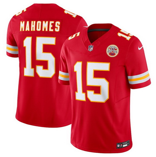 Men Kansas City Chiefs 15 Patrick Mahomes Red 2023 F.U.S.E. Vapor Untouchable Limited Stitched Jerse