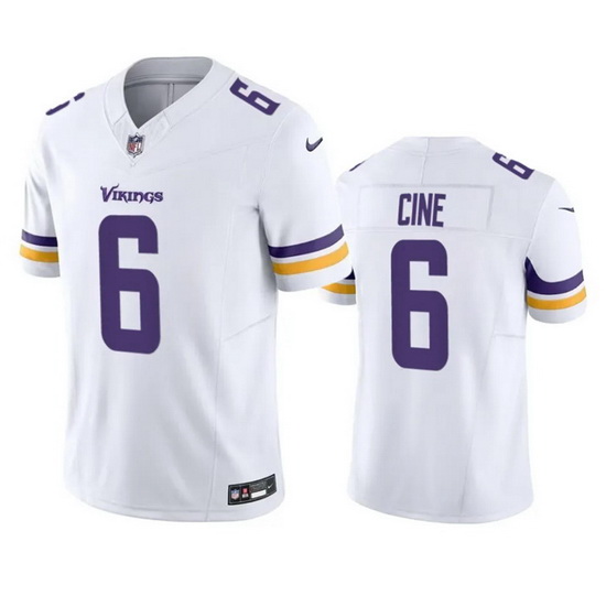 Men Minnesota Vikings 6 Lewis Cine White 2023 F.U.S.E. Vapor Untouchable Stitched Jersey