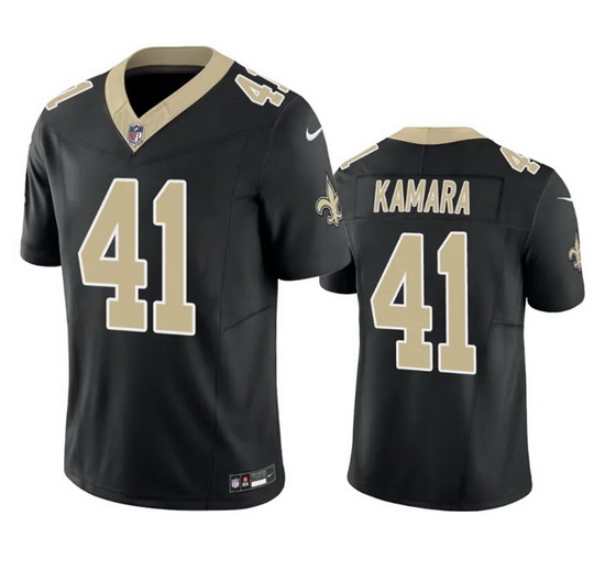 Men New Orleans Saints 41 Alvin Kamara Black 2023 F.U.S.E. Vapor Untouchable Limited Stitched Jersey