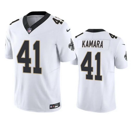 Men New Orleans Saints 41 Alvin Kamara White 2023 F.U.S.E. Vapor Untouchable Limited Stitched Jersey