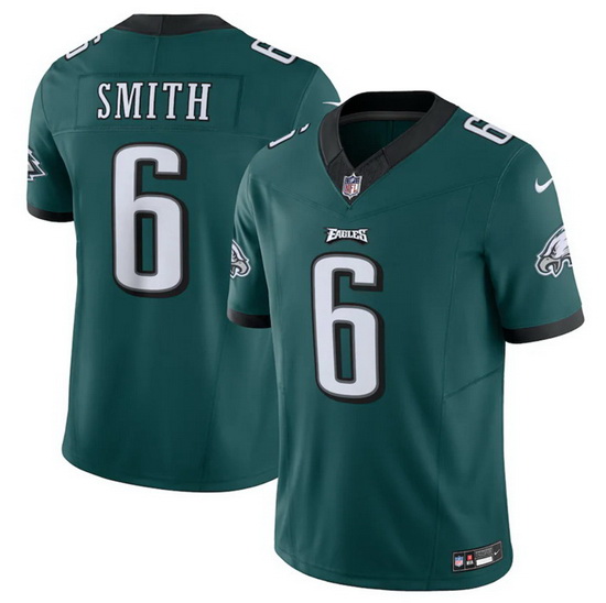 Men Philadelphia Eagles 6 DeVonta Smith Green 2023 F.U.S.E. Vapor Untouchable Limited Stitched Footb