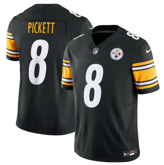 Men Pittsburgh Steelers 8 Kenny Pickett Black 2023 F.U.S.E. Vapor Untouchable Limited Jersey