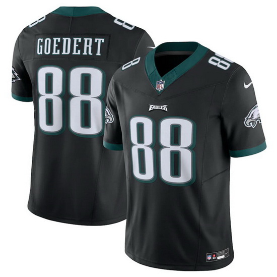 Men Philadelphia Eagles 88 Dallas Goedert Black 2023 F.U.S.E. Vapor Untouchable Limited Stitched Foo