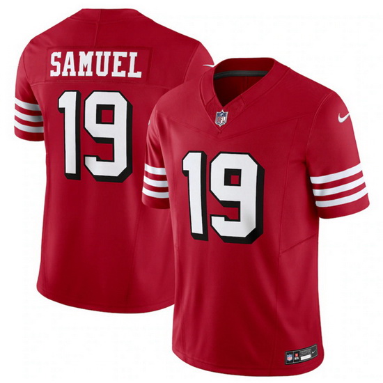 Men San Francisco 49ers 19 Deebo Samuel New Red 2023 F.U.S.E. Vapor Untouchable Limited Stitched Foo