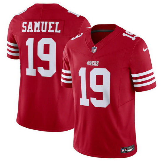 Men San Francisco 49ers 19 Deebo Samuel Red 2023 F.U.S.E. Vapor Untouchable Limited Stitched Footbal