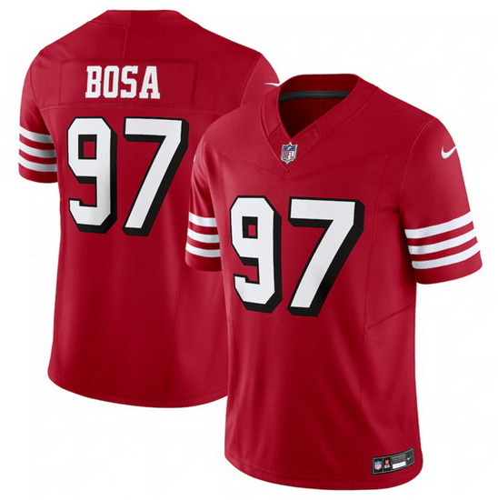 Men San Francisco 49ers 97 Nick Bosa New Red 2023 F.U.S.E. Vapor Untouchable Limited Stitched Footba