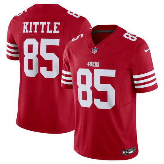 Men San Francisco 49ers 85 George Kittle Red 2023 F.U.S.E. Vapor Untouchable Limited Stitched Footba