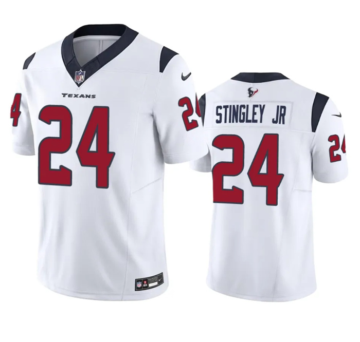 Men Houston Texans 24 Derek Stingley Jr  White 2023 F U S E Vapor Untouchable Stitched Football Jers