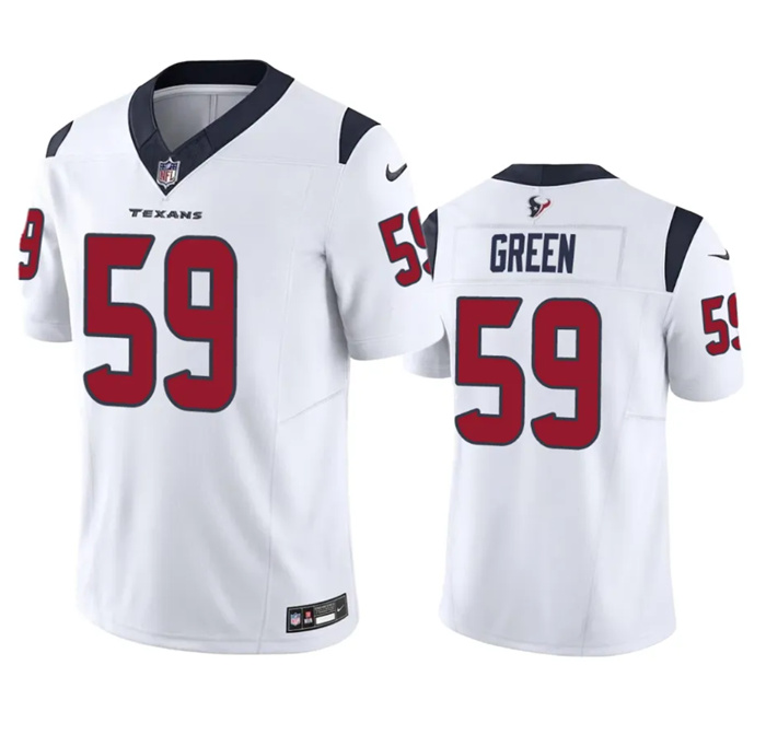 Men Houston Texans 59 Kenyon Green White 2023 F U S E Vapor Untouchable Stitched Football Jersey