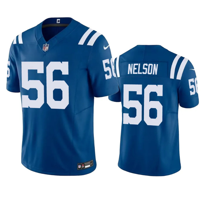 Men Indianapolis Colts 56 Quenton Nelson Blue 2023 F U S E Vapor Untouchable Stitched Football Jerse