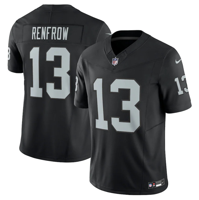 Men Las Vegas Raiders 13 Hunter Renfrow Black 2023 F U S E Vapor Untouchable Stitched Football Jerse