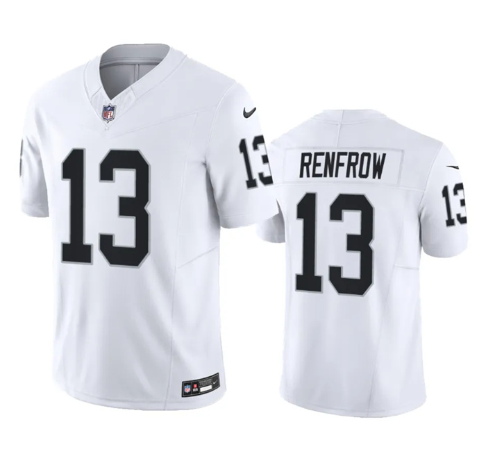 Men Las Vegas Raiders 13 Hunter Renfrow White 2023 F U S E Vapor Untouchable Stitched Football Jerse