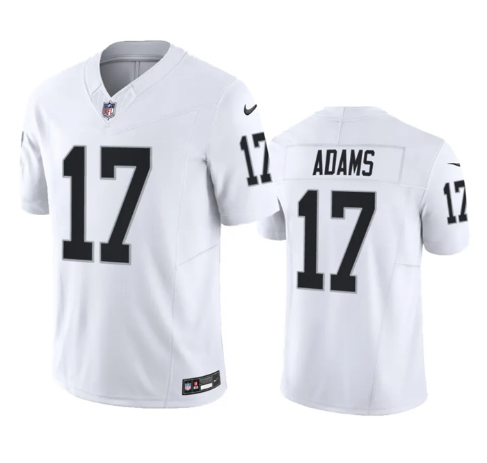 Men Las Vegas Raiders 17 Davante Adams White 2023 F U S E Vapor Untouchable Stitched Football Jersey