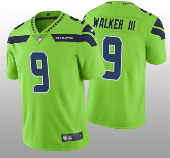 Men Seattle Seahawks 9 Kenneth Walker III Green Vapor Untouchable Limited Stitched Jersey