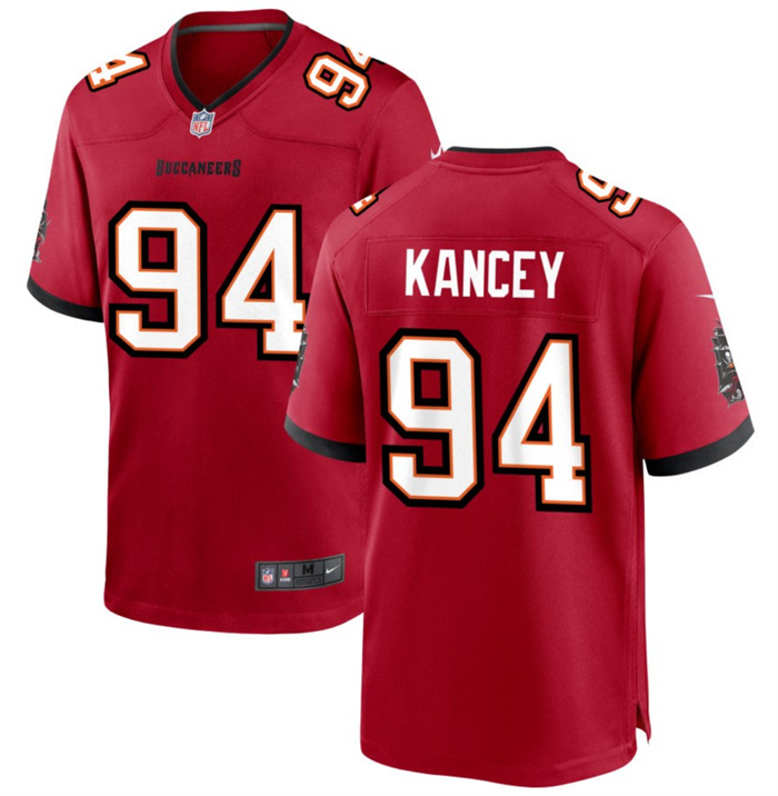 Men Tampa Bay Buccaneers 94 Calijah Kancey Red 2023 Draft Stitched Game Jersey