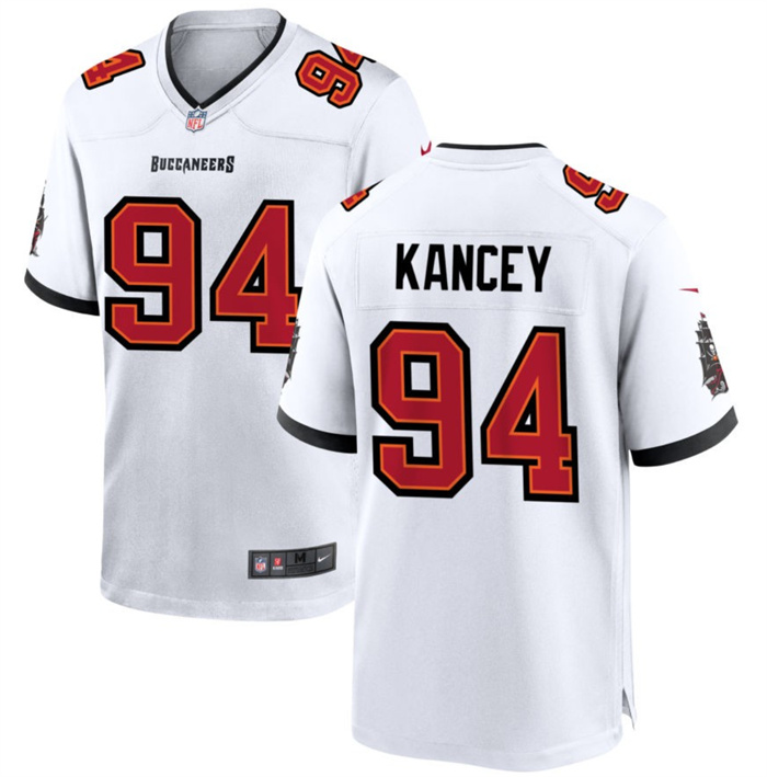 Men Tampa Bay Buccaneers 94 Calijah Kancey White 2023 Draft Stitched Game Jersey